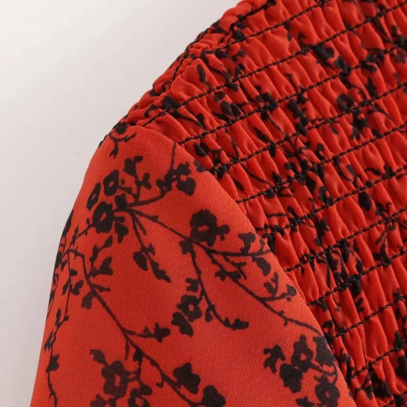 Платье с цветочным принтом в европейском и американском стиле Новое поступление