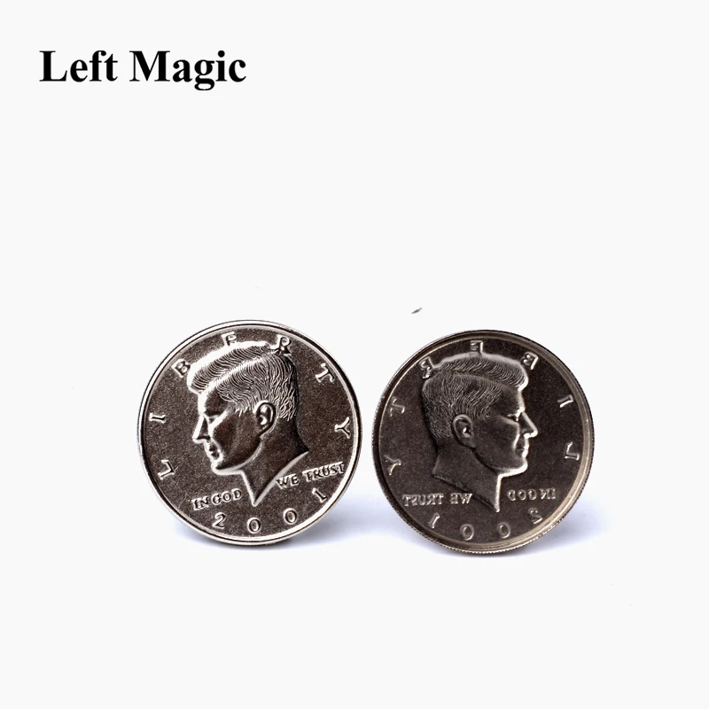 1 шт. Расширенная оболочка полдоллара (голова) фокусы появляющиеся исчезают