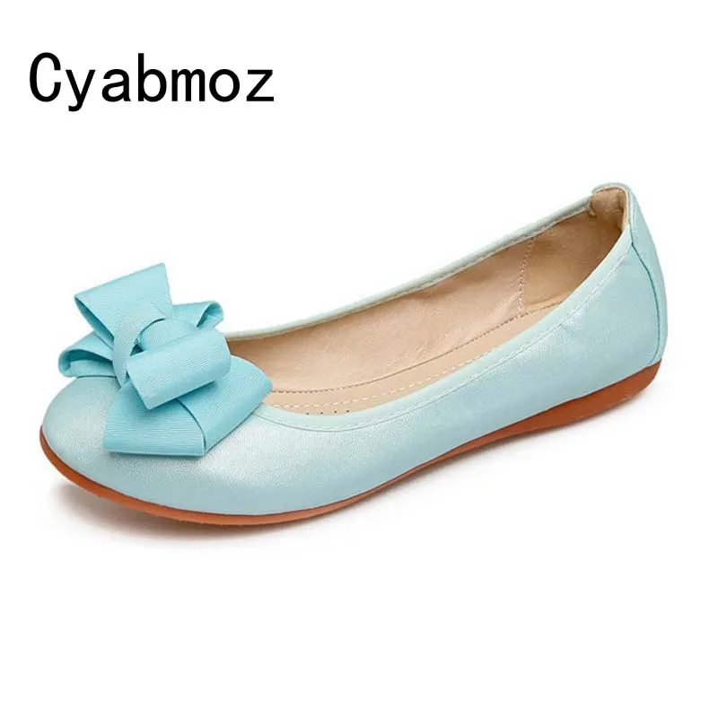 Cyabmoz/Новинка 2018 года женские удобные мягкие туфли на плоской подошве Милая