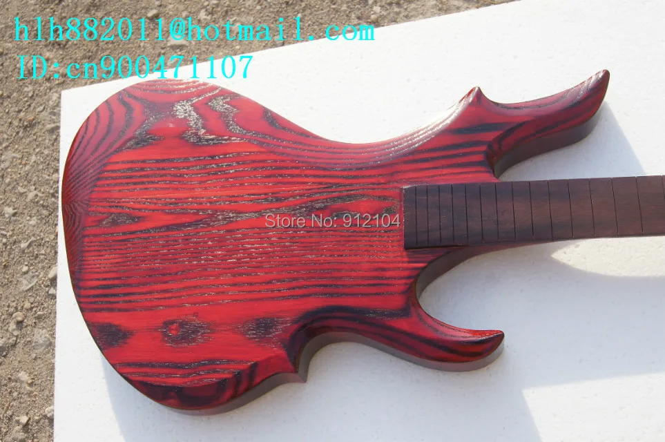 Новая незаконченная электрогитара красного цвета с elm тело и шея Сделано в Китае +