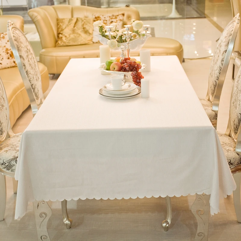 Модные европейские белые прямоугольные скатерти из старой коры гостиничные