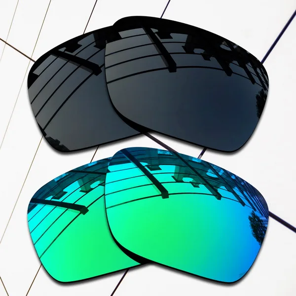 Black and Green E.O.S поляризованные Сменные линзы для солнцезащитных очков Oakley Holbrook XL OO9417-различные цвета - Цвет линз: Black and Green