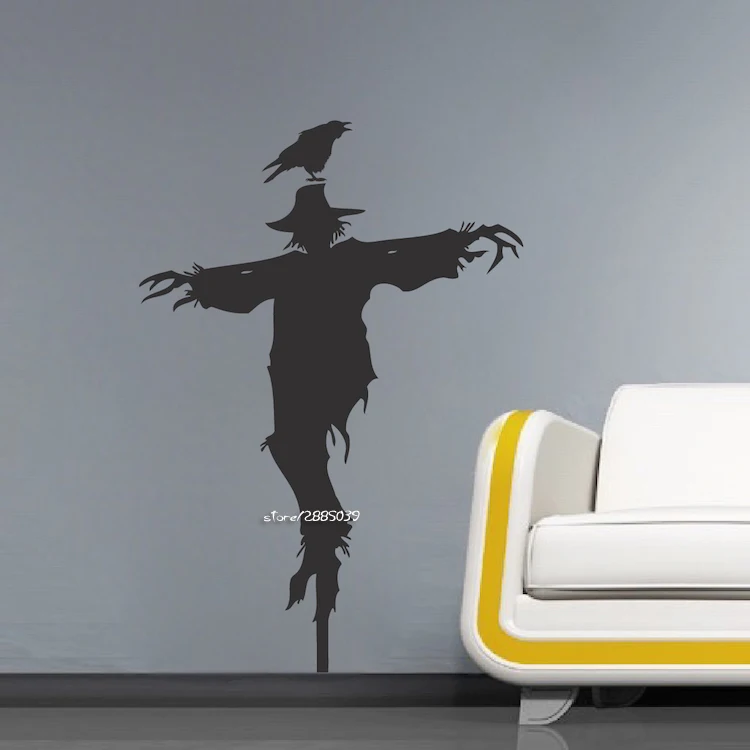 Виниловые настенные наклейки со страшками съемные водонепроницаемые декор для