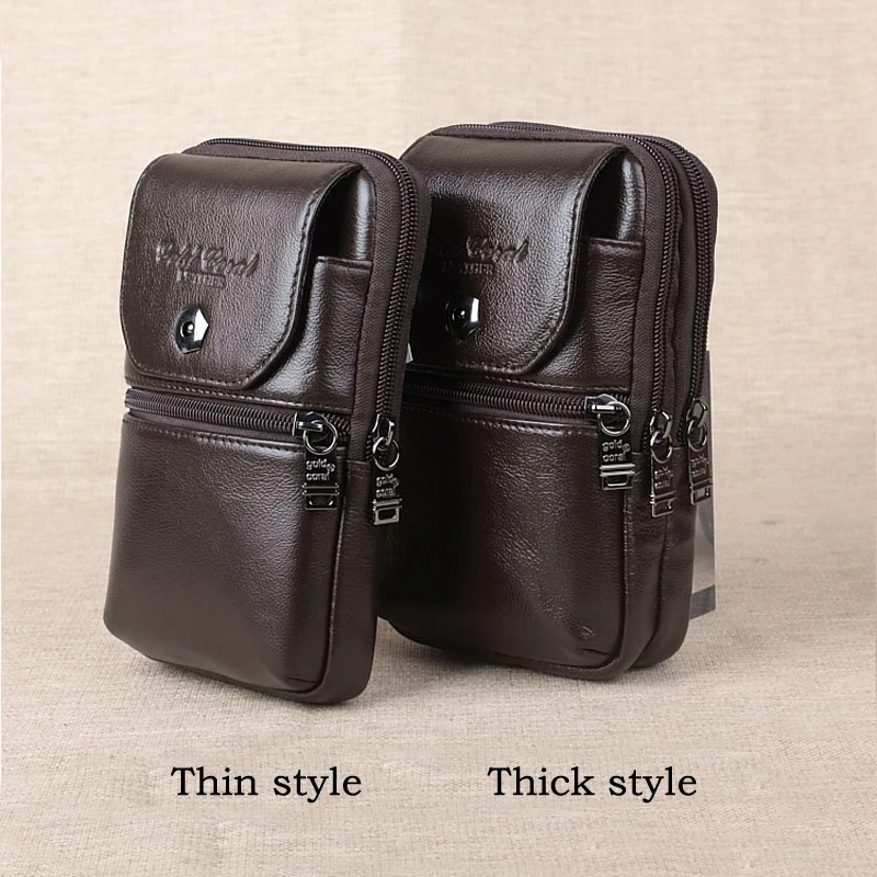 

Genuine Leather Small Shoulder Bag Fanny pack Men Waist Belt Bags Phone Pouch Travel Male Messenger Bag Coin Purse Wallets Bags