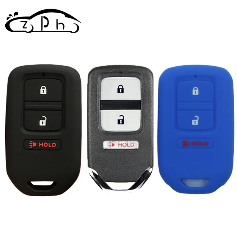 

3 Button Silicone Remote Car Key Case Cover Skin Holder For Honda Fit HRV Accord Crosstour Ridgeline 2013-2018 Auto Fob Shell