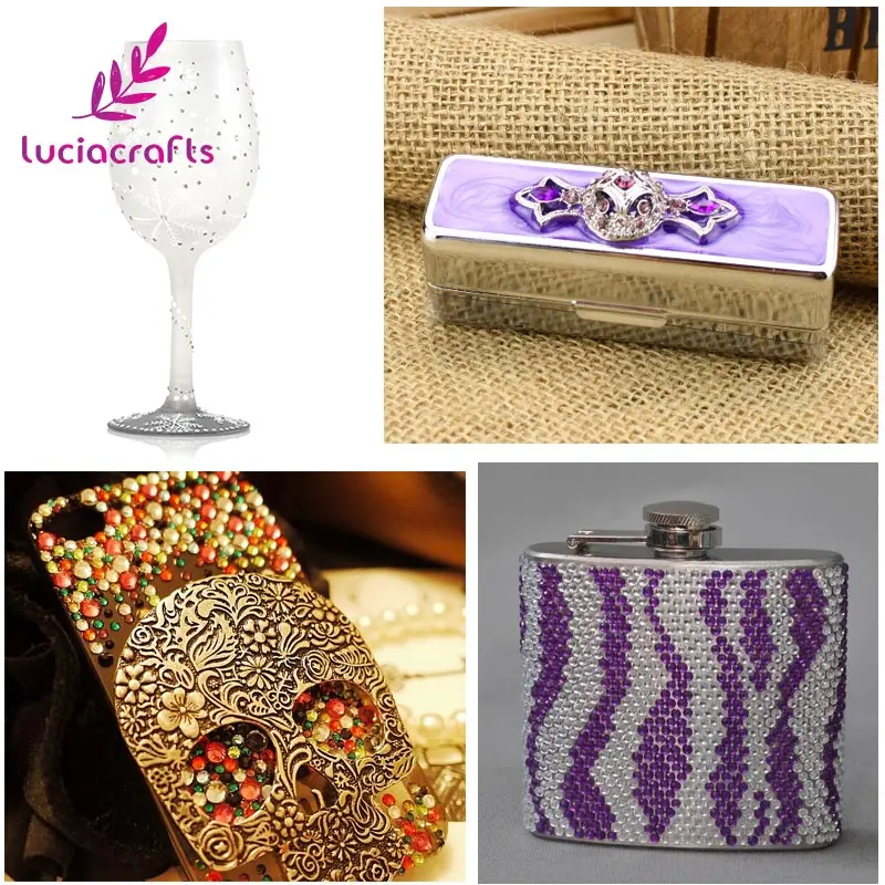 Lucia crafts 1440 шт./лот Блестящие кристаллы разных цветов с горячей фиксацией стразы