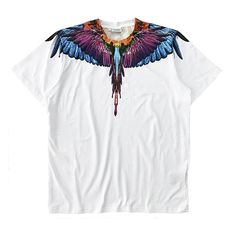 Marcelo Burlon футболка Италия графство Милан крылья из перьев мужские футболки 2017