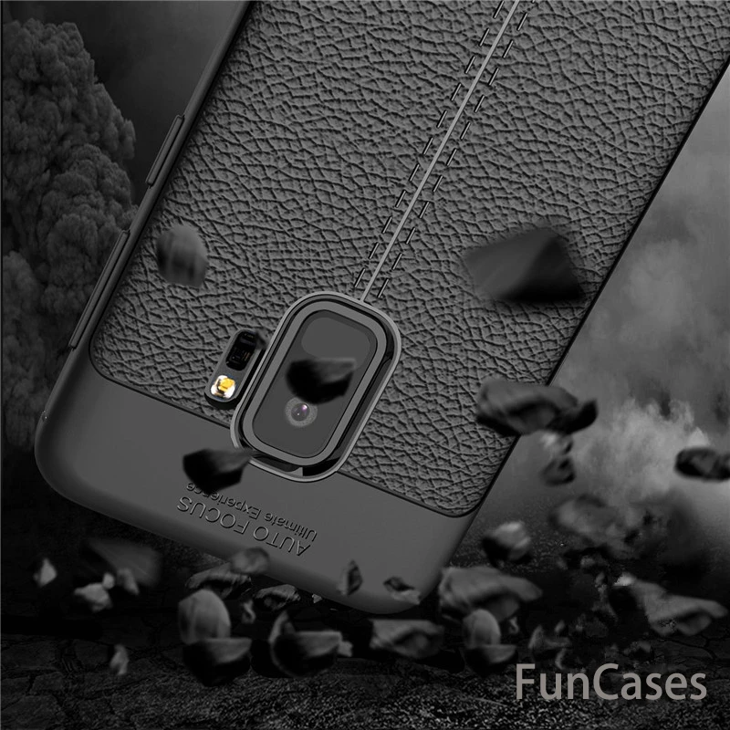 Роскошный чехол для samsung Galaxy S9 кожаный дизайнерский мягкий ТПУ противоскользящий