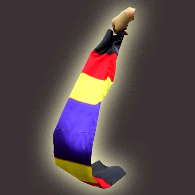 Шарф с изменением цвета волшебные фокусы черно радужные шелковые реквизит для