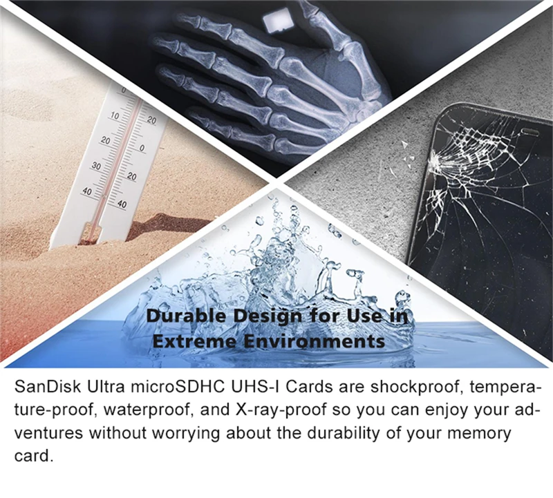 Sandisk Micro sd-карта class 10 карта памяти TF карта, 16 ГБ, 32 ГБ, 64 ГБ, 128 Гб до 100 МБ/с. карты памяти sd