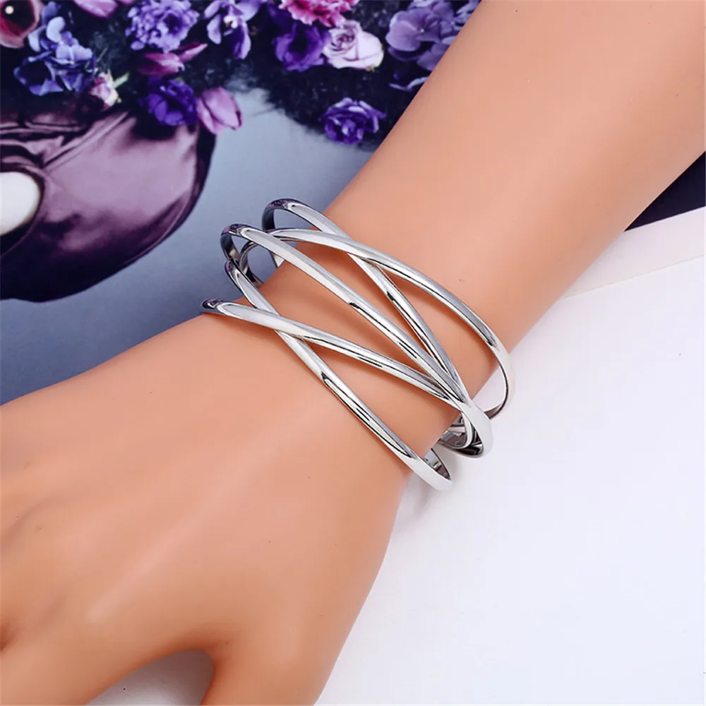 Free Shipping Creative Hollow Metal Wide Cuff Bangles For Women Bangle Jewelry | Украшения и аксессуары