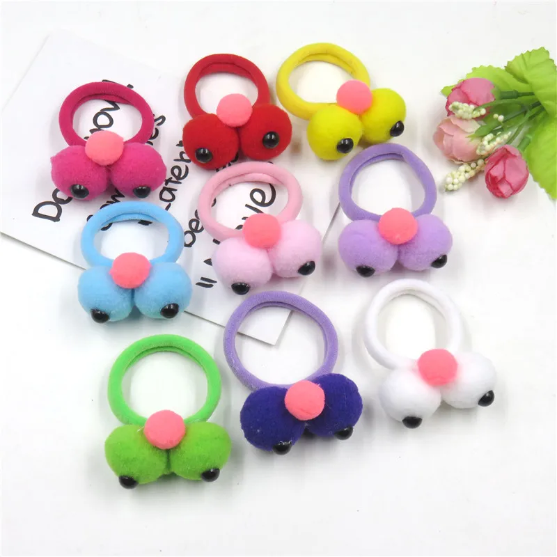 10 шт./LOR конфеты большие глаза шарики для волос эластичные резинки девочек ручной