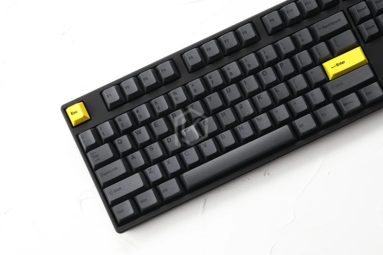 Вишневый профиль краситель Sub Keycap набор толстый PBT пластик черный желтый джентльмен для gh60 xd64 xd84 xd96 tada68 87 104 razer corsair