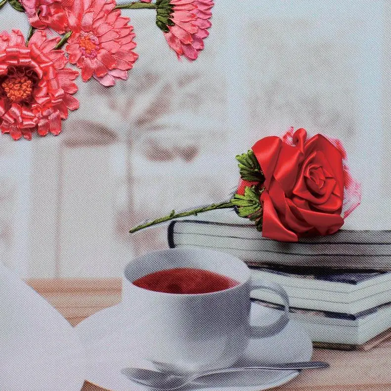 Пасторальная лента вышивка новинка для гостиной Настенная картина стежок 3D цвет