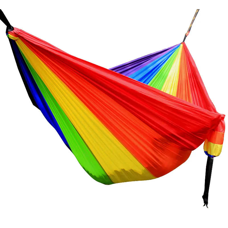 Rainbow Hammock 300*200cm 210T Nylon Parachute cloth Loading 350kg | Hammocks