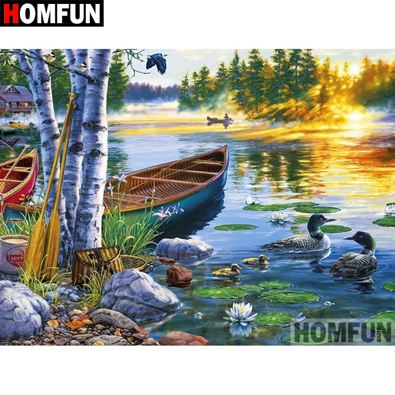 Алмазная 5D картина HOMFUN сделай сам с полными квадратными/круглыми стразами