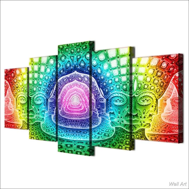 Картина на холсте с психоделическими статуями Hd печать декор комнаты Бесплатная