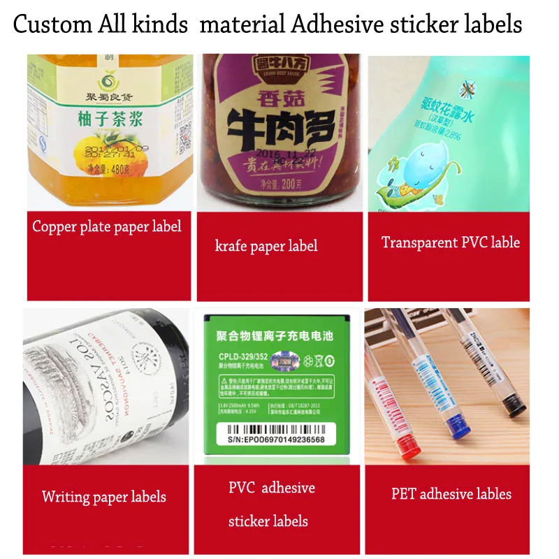 

1000pcs custom clear transparent waterproof PVC adhesive sticker colorful logo printed labels Customized Silver PET lable