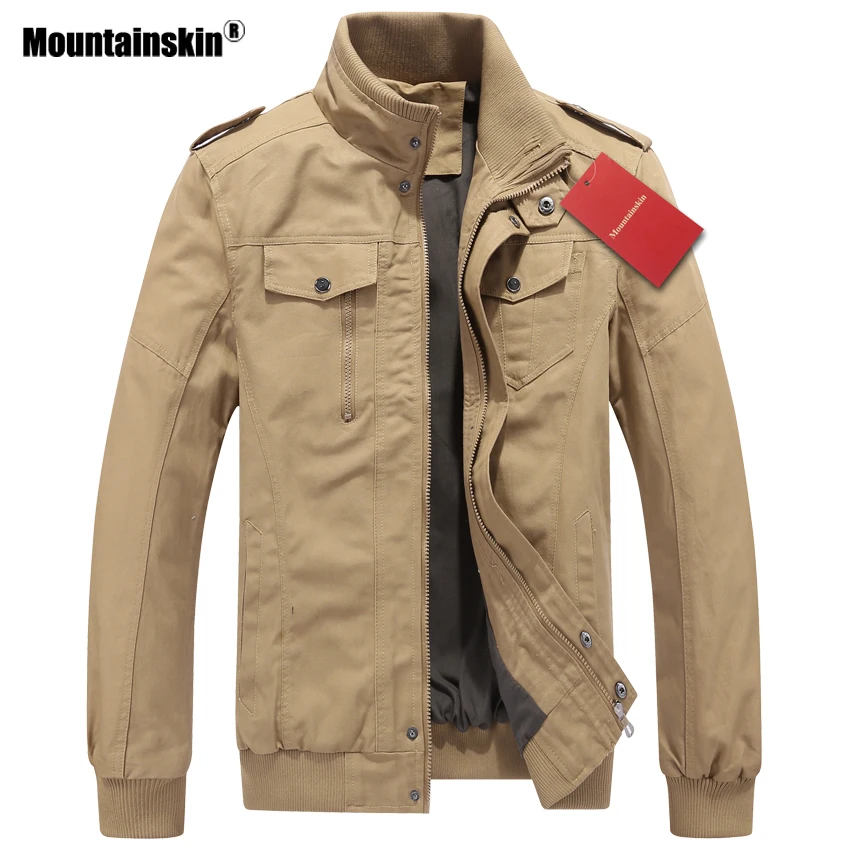 Mountainskin 2018 Новый Демисезонный Для мужчин куртка в стиле милитари верхняя одежда