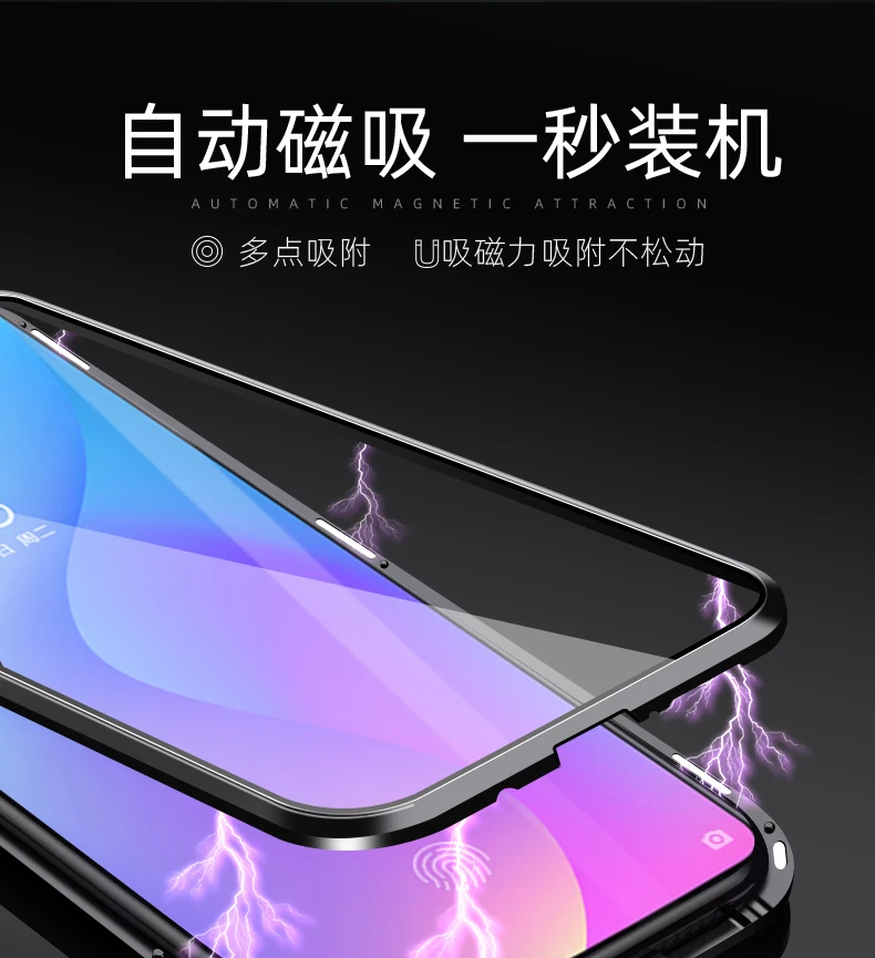 Чехол redmi k20 pro с магнитной автоматической адсорбцией для Xiaomi Mi 9t redmi K20, задняя крышка из закаленного стекла, полностью завернутый чехол