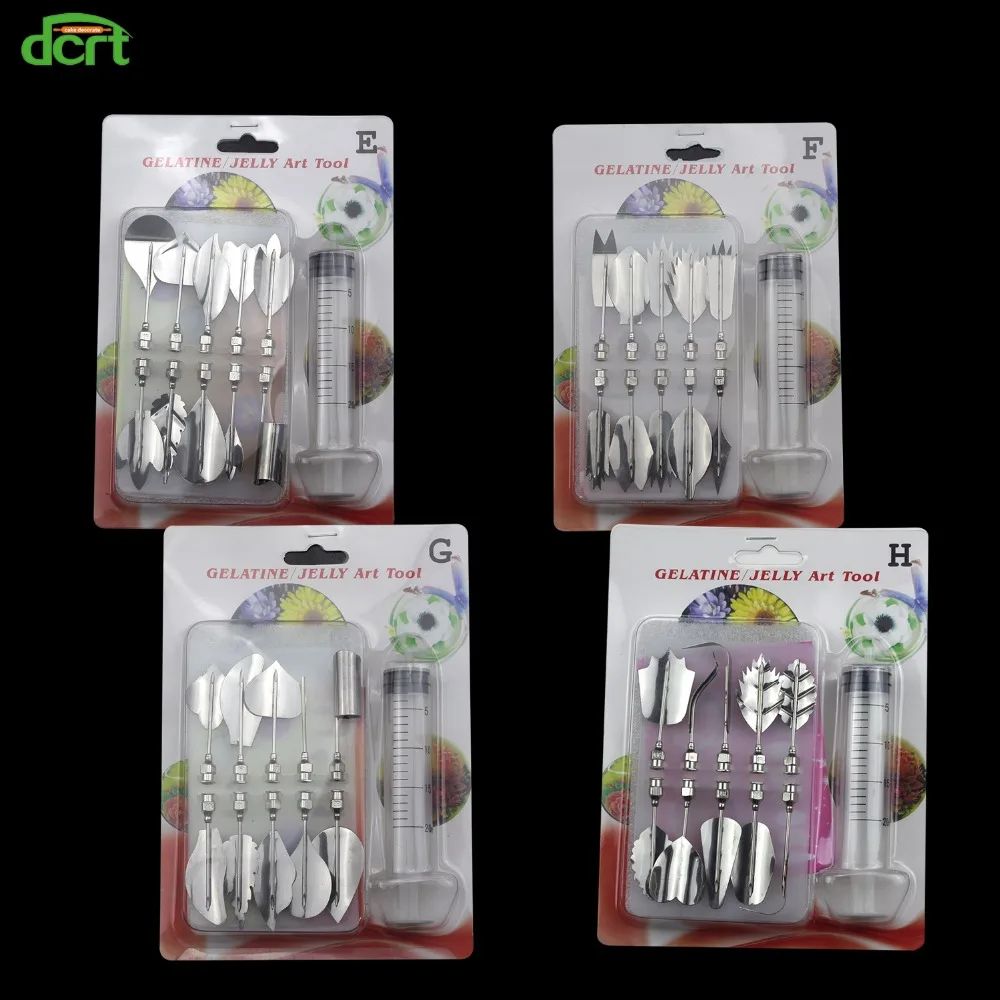 40-PCS + 4 Needle Tube Flowers 3D Jelly Art Tools - Jelly Cake Gelatin Pudding Nozzle Syringe Nozzle Set - Cake Decorating Tools image 2