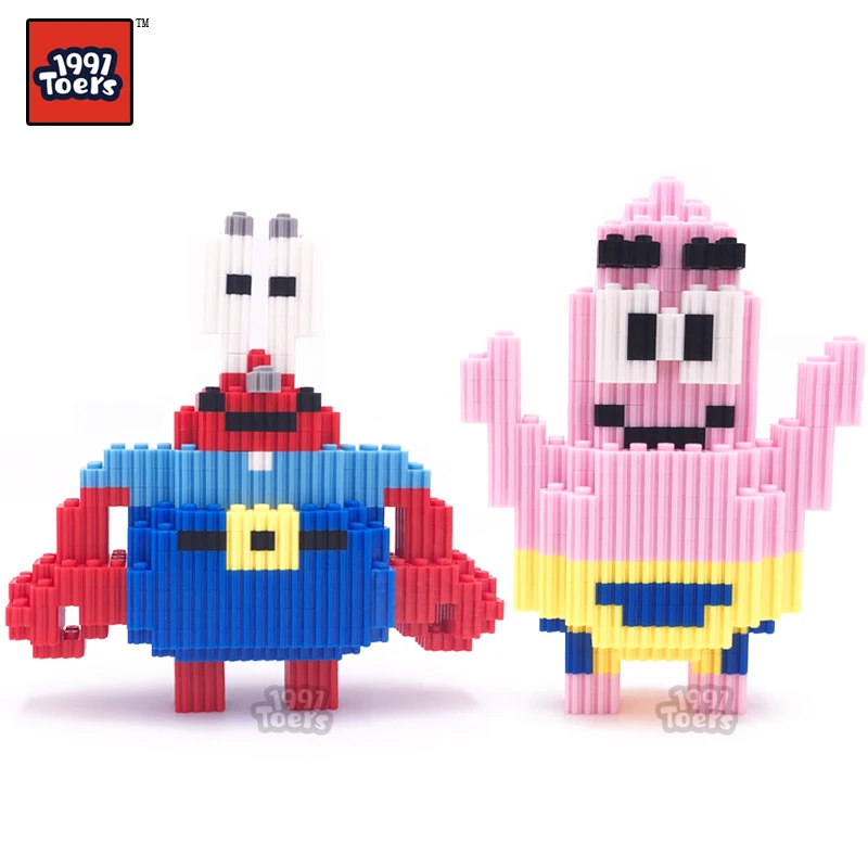 1991Toers Narutostitich SuperMariospongebobs Алмазные Кирпичи DIY творческие игрушки подарок для детей