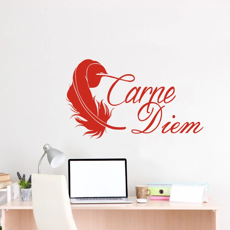 Виниловые Настенные стикеры Carpe Diem с французским рисунком съемные настенные