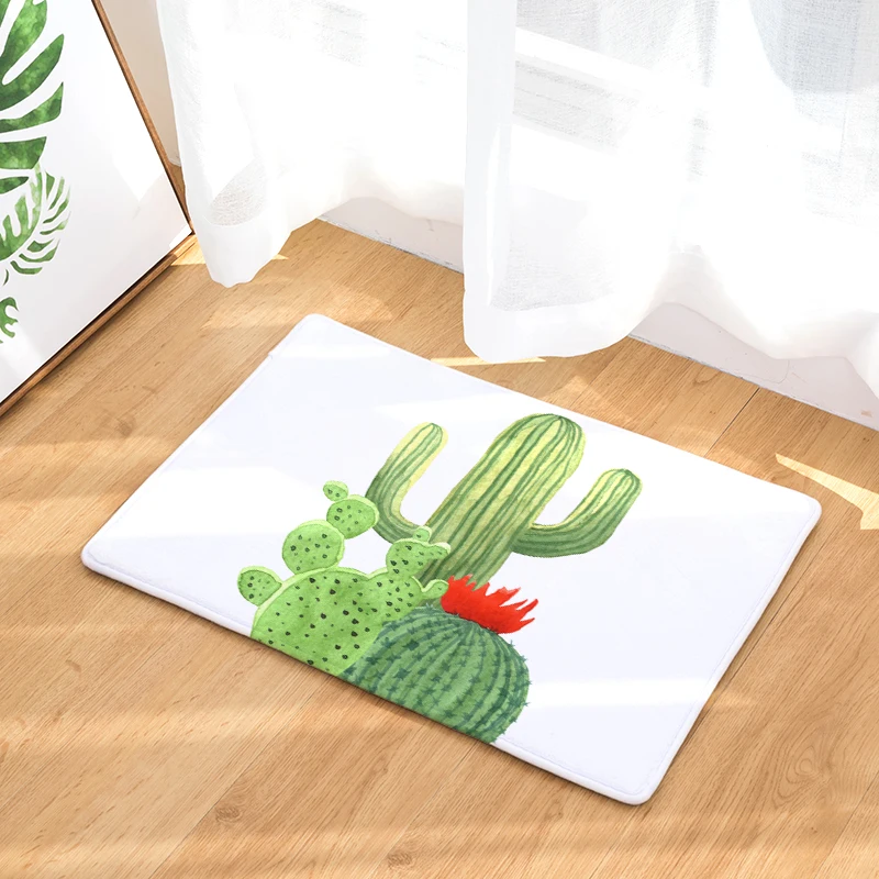 Кактус горшечная печать фланелевые коврики ванная комната гостиная ковры