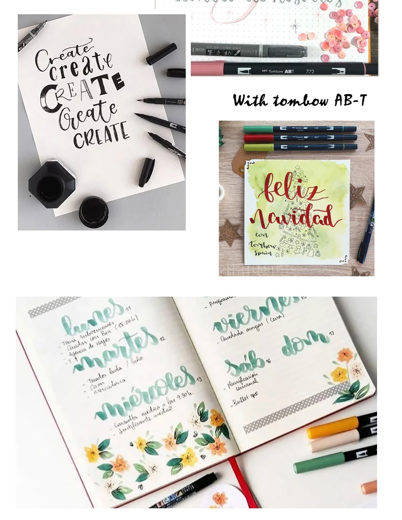 TOMBOW 10 цветов японская каллиграфия ручка водостойкие маркеры мягкие ручки-щетки для Надписи Письмо и рисование художественные принадлежности