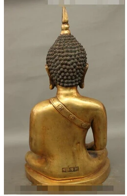 Copper Brass CHINESE crafts Asian voge joya simples 16 Tibet bronce dorado budismo tailandia Amitayus Joss Shakyamuni | Дом и сад