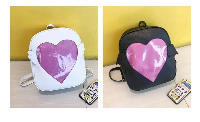Miyahouse Itabag элегантный дизайн маленькое милое сердце женский рюкзак из искусственной кожи женский рюкзак крылья Студенческая сумка женский рюкзак