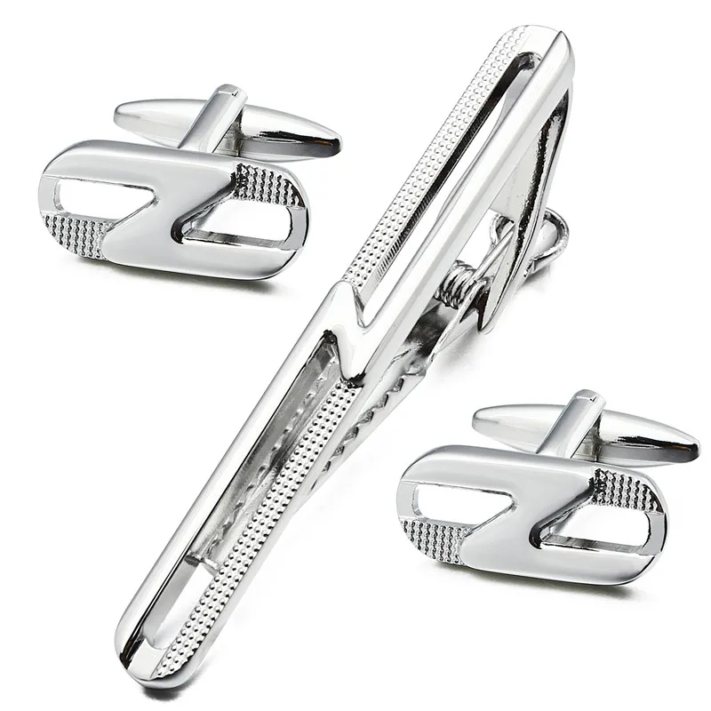 HAWSON модные запонки и зажим для галстука набор полые Дизайн мужской серебряный