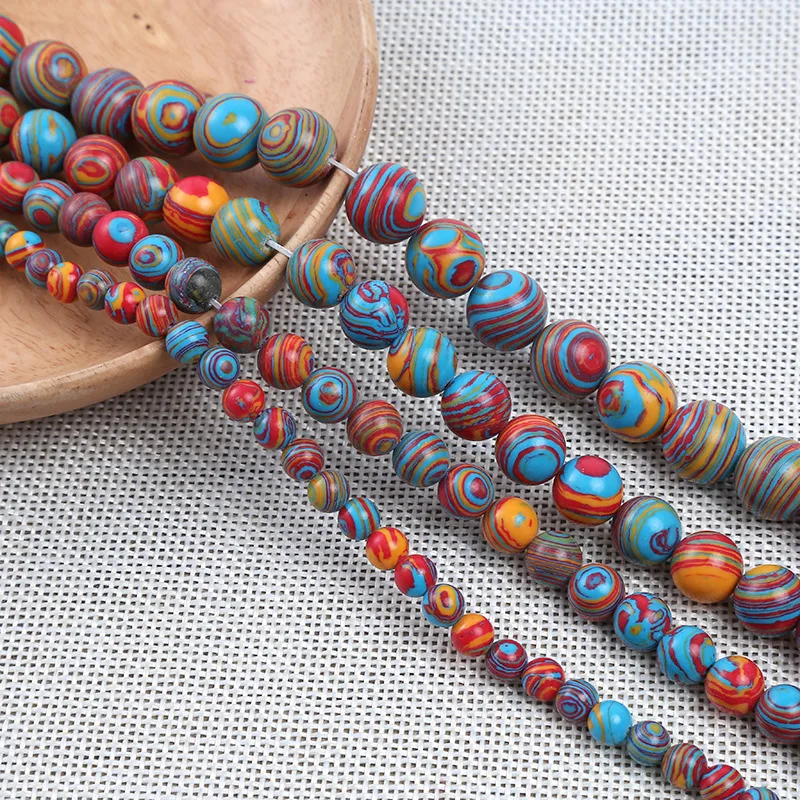 Малахические Каменные Бусы 1 нить/Лот свободные разделительные бусины для