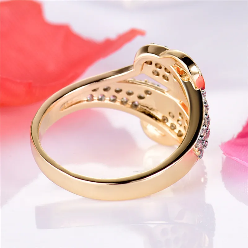 Женское Винтажное кольцо BUDONG Золотое для свадьбы аксессуары вечеринок XUR597| |