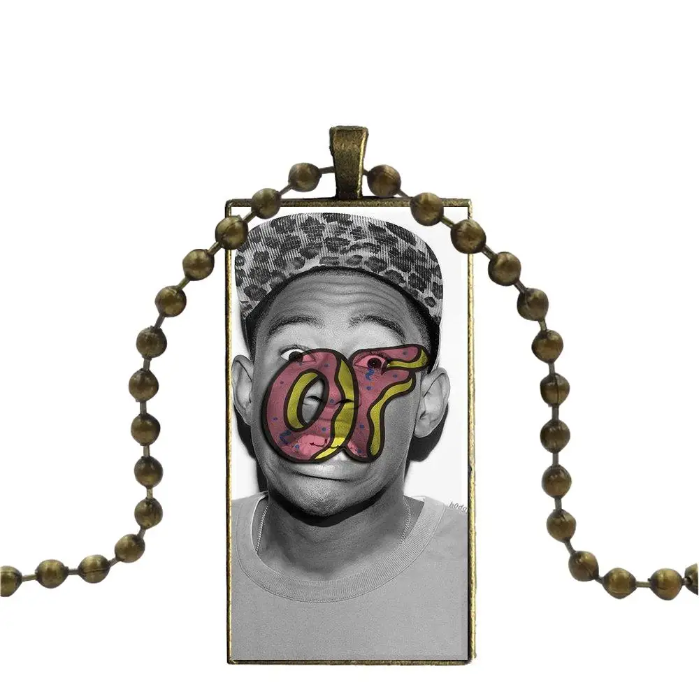 EJ glaze Golf Wang Tyler The Creator Ofwgkta стеклянное колье с кабошоном прямоугольное ожерелье