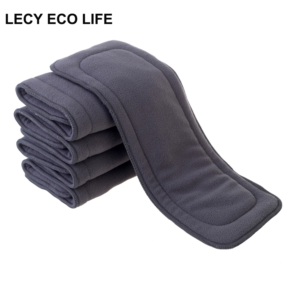 5 слоев оставаться сухим бамбуковый уголь флис детские пеленки ткань вставки