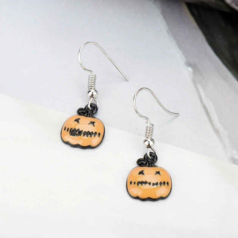 dongsheng Cute Cartoon Happy Pumpkin Drop Earrings Unique Halloween Hat Lips Ghost Funny Party Girl Jewelry Gfit -15 | Украшения и