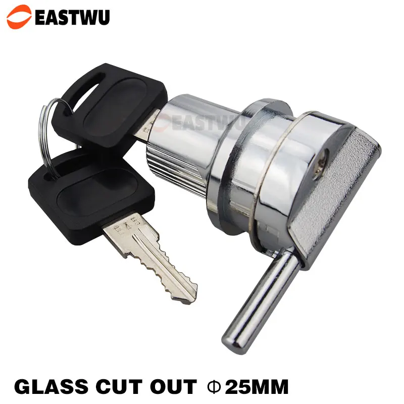 224 один Стекло замок двери шкафа хромированный высокое качество Дисплей витрина