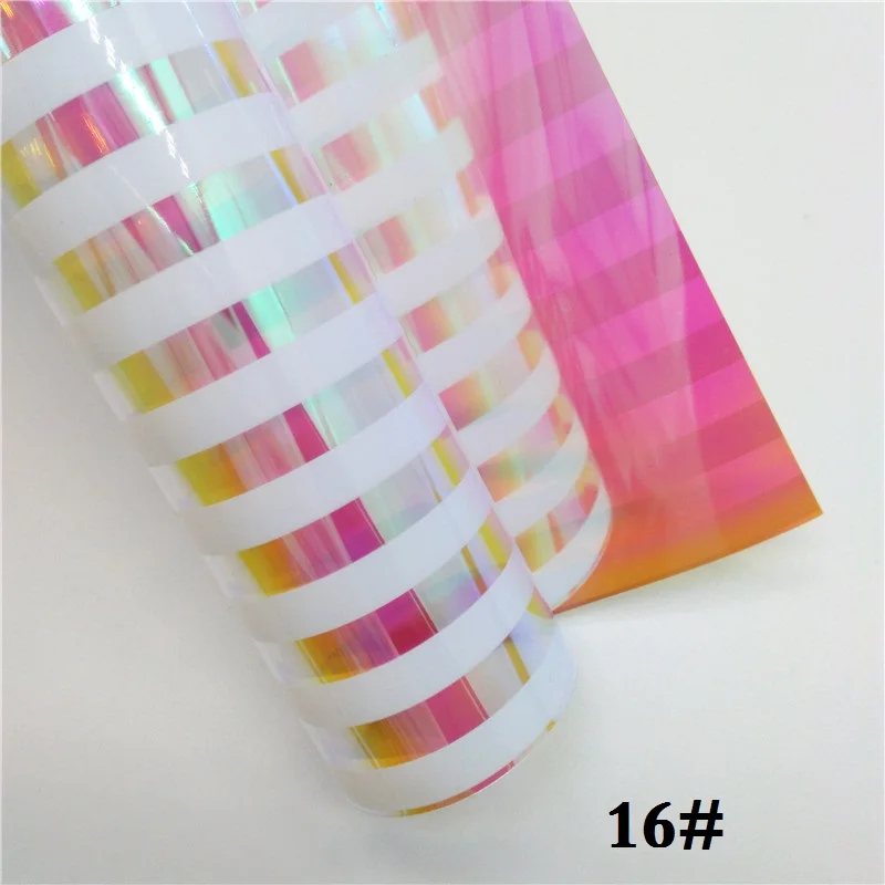 16 Glitterwishcome 21X29 см прозрачный ТПУ, переливающийся Русалка точки сердца леопарда звезды леопарда кожаные простыни для бантов, GM410A - Цвет: 16