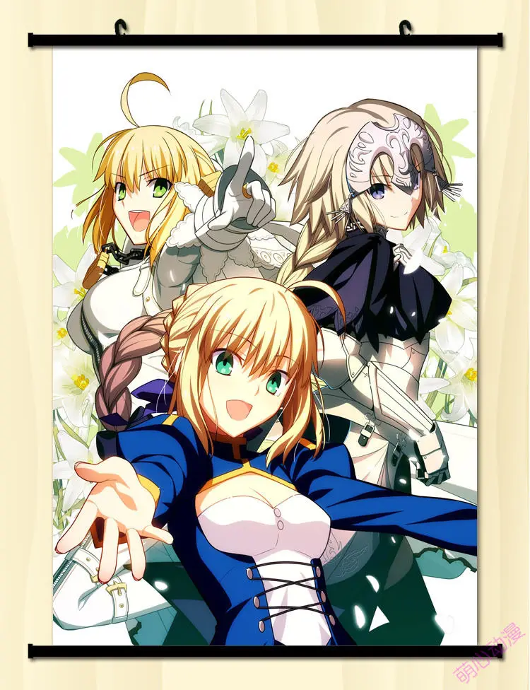 Аниме FATE/ZERO SABER постер домашний декор аниме японский настенный прокрутка | Дом и