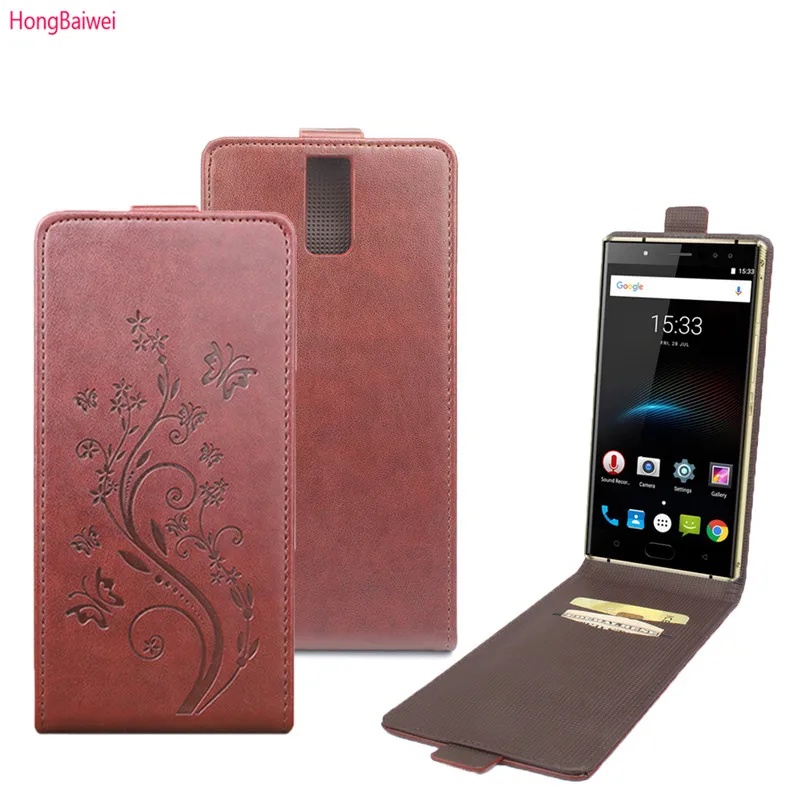 HongBaiwei Cover For Oukitel K3 Case Retro Flower Up And Down Vertical Phone Flip Leather K 3 Accessories | Мобильные телефоны и