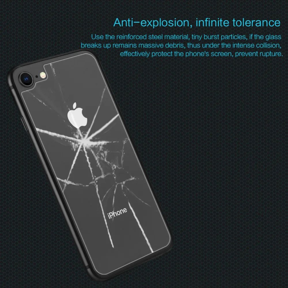 Подарок) для Apple iphone 8 закаленное стекло задняя крышка Защитная пленка NILLKIN Amazing H