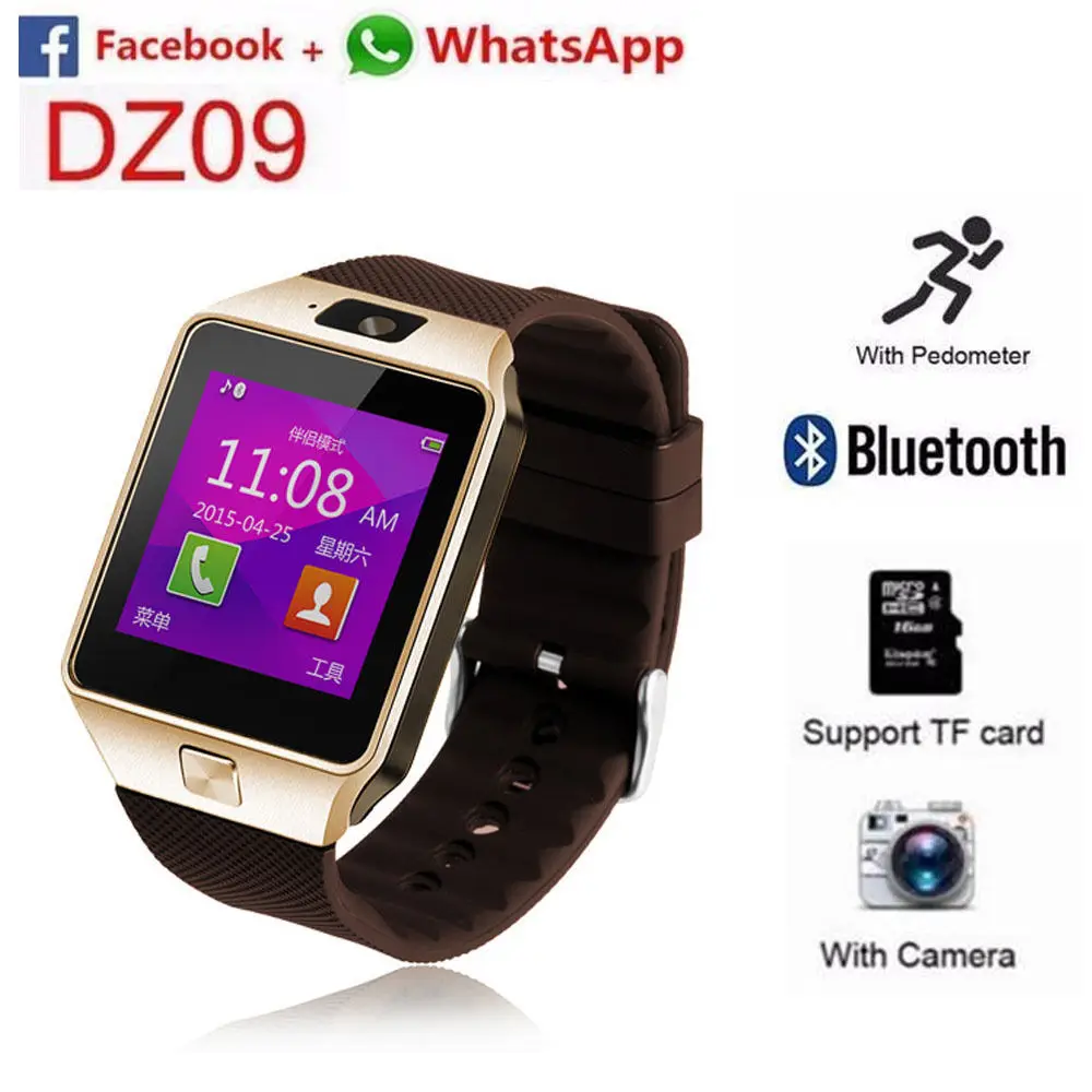 Умные часы dz09 с камерой наручные умные для Ios Android телефонов розничной коробкой
