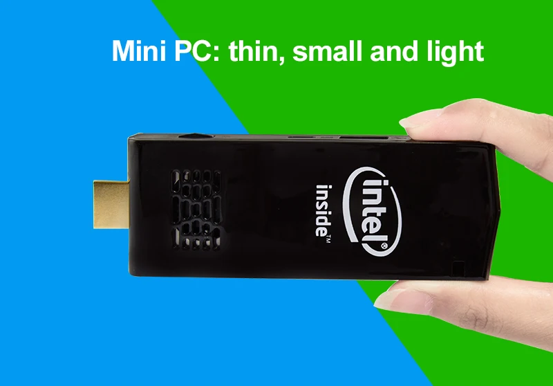 Intel мини ПК W5 компьютерная палка с Windows 10 Atom Z3735 ram 2GB eMMC 32GB Bluetooth 4,0 встроенный вентилятор