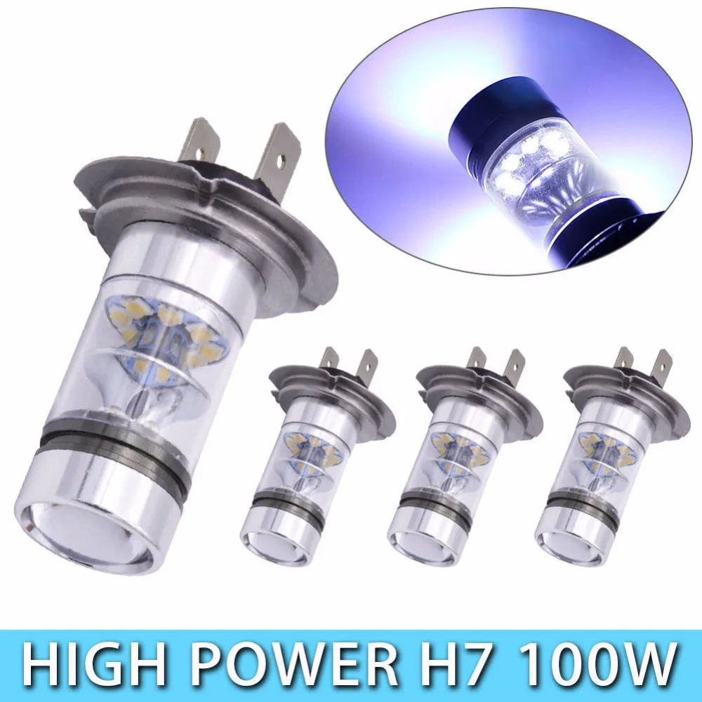 2 шт. супер яркий 12 V 10000 K холодный белый H7 100 W CREE чип светодиодный Противотуманные