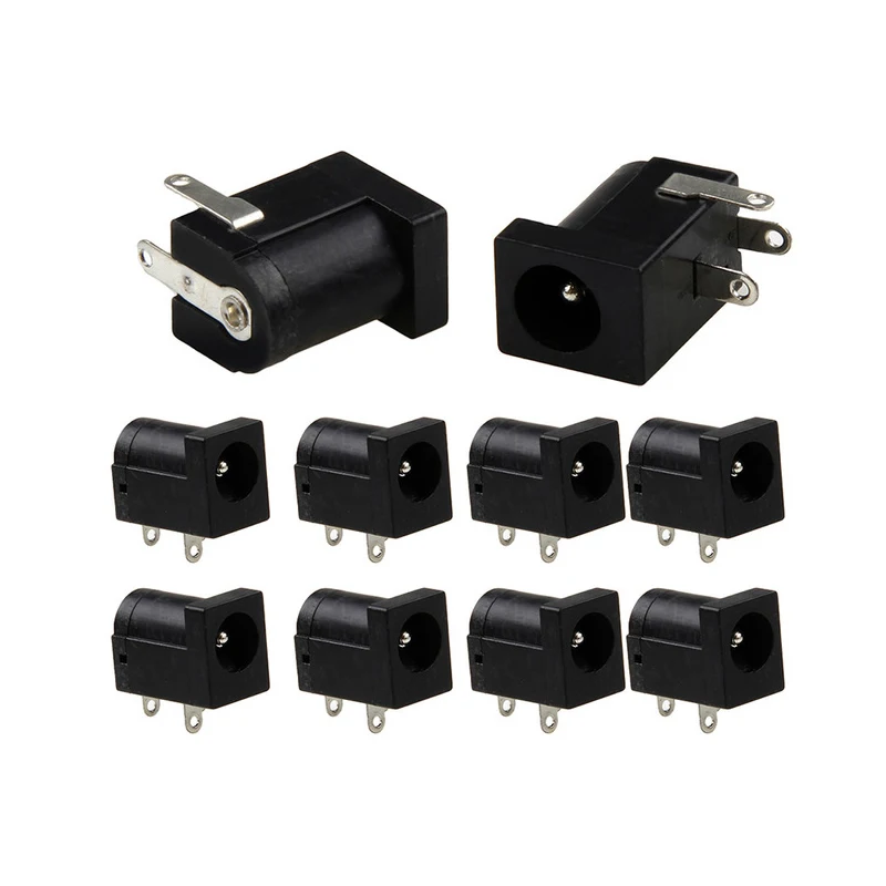 50 шт. разъём питания постоянного тока 5 5x2 1 мм|female dc power connector|dc 5.5 femaledc female connector |