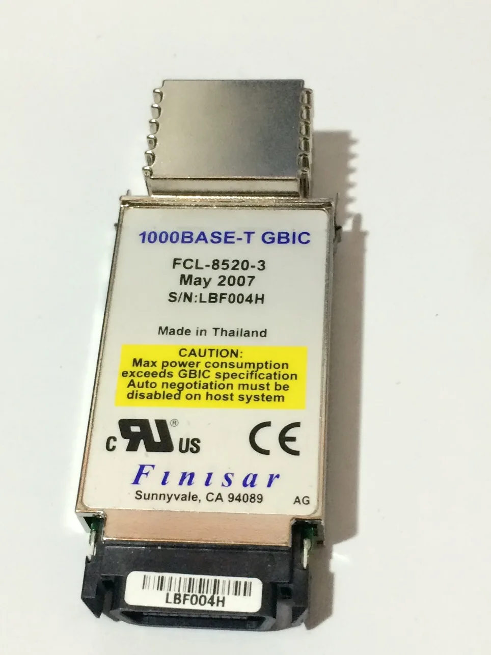 

Оптический модуль Finisar FCL-8520-3 1000BASE-T GBIC