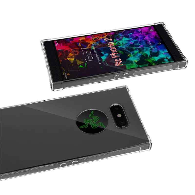 Для Razer Phone 2 Чехол + закаленное стекло мягкий прозрачный ТПУ гелевый силиконовый