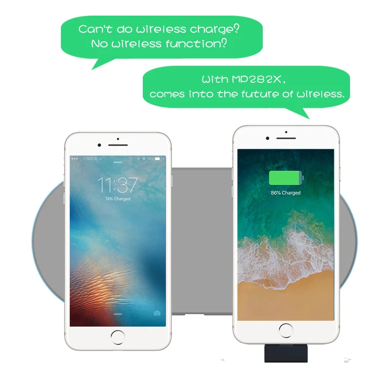 Фото Беспроводное быстрое зарядное устройство oisle для iPhone 11 x 12PRO 8 7 XR/Samsung Galaxy S9 /Xiaomi Redmi Note10, Внешнее зарядное устройство №2