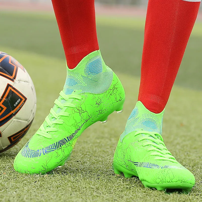 Осенние мужские футбольные бутсы с высоким голенищем Длинные шипы уличные